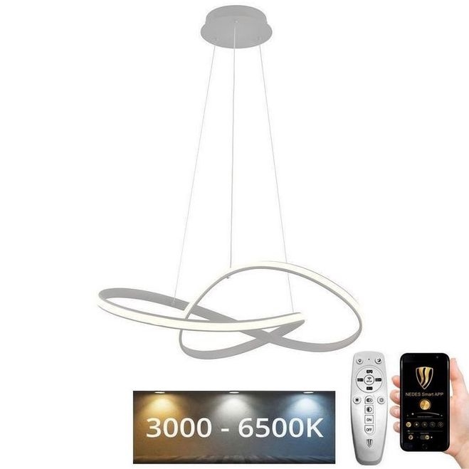 Lustră LED dimabilă pe cablu LED/70W/230V 3000-6500K + telecomandă