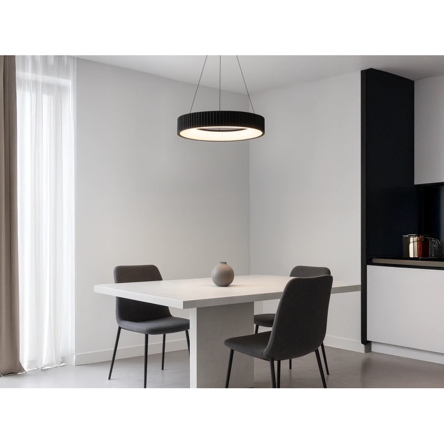 Candelabru LED dimabil suspendat pe cablu LED/75W/230V 3000-6500K diam. 49 cm + telecomandă