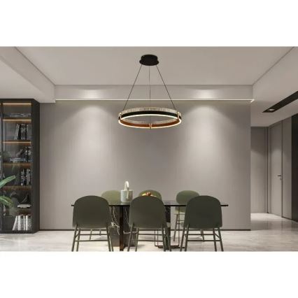 Lustră LED dimabilă pe cablu LED/80W/230V 3000-6500K d. 60 cm + telecomandă