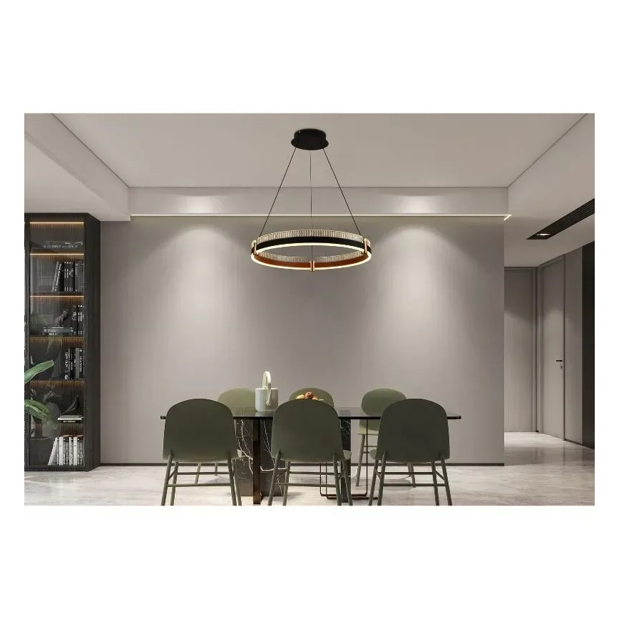 Lustră LED dimabilă pe cablu LED/80W/230V 3000-6500K d. 60 cm + telecomandă