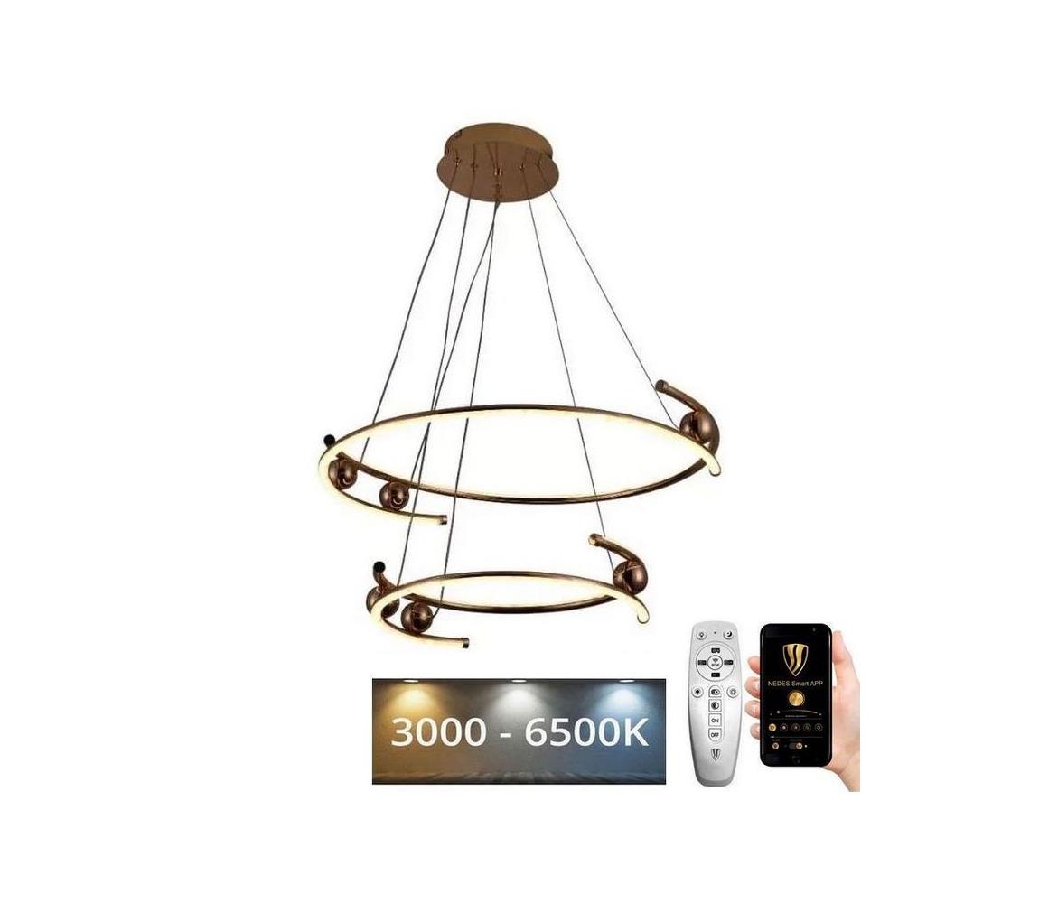 Lustră LED dimabilă pe cablu LED/80W/230V 3000-6500K + telecomandă