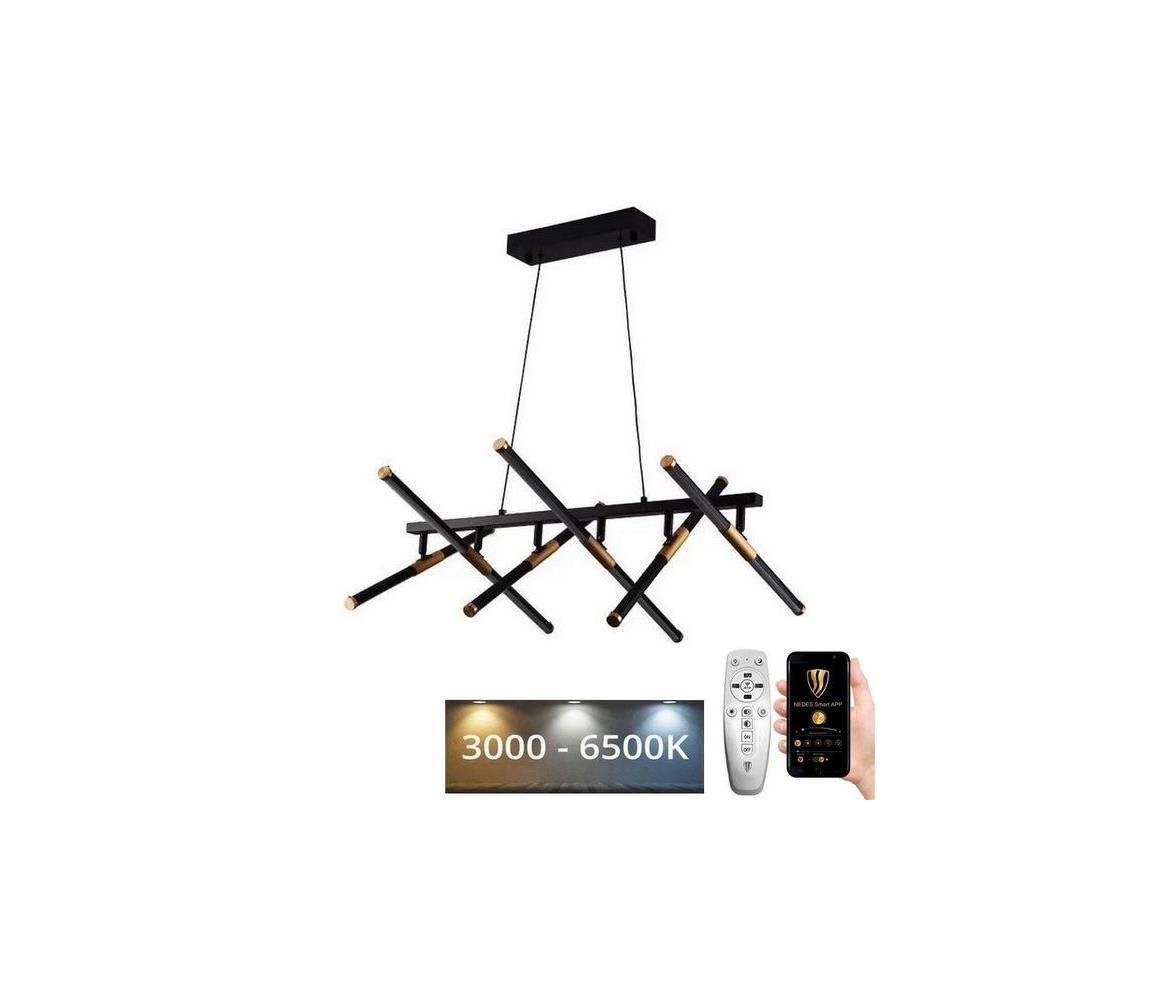 Lustră LED dimabilă pe cablu LED/80W/230V 3000-6500K + telecomandă