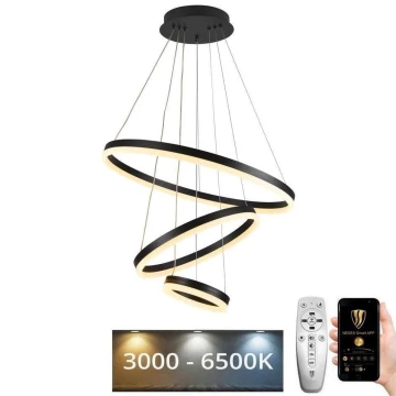Lustră LED dimabilă pe cablu LED/85W/230V 3000-6500K d. 60 cm + telecomandă