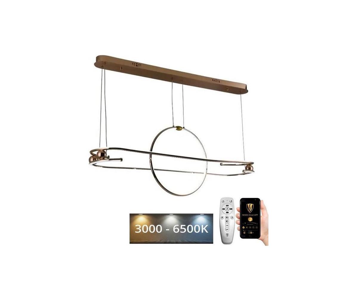 Lustră LED dimabilă pe cablu LED/95W/230V 3000-6500K + telecomandă