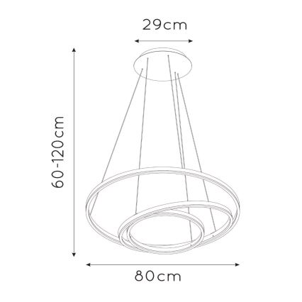 Lustră LED dimabilă pe cablu Lucide 46402/99/30 TRINITI LED/136W/230V neagră