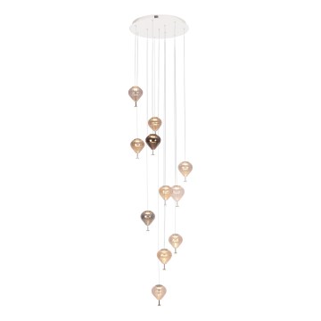 Lustră LED dimabilă pe cablu MAXLIGHT P0526D PALLONCINI 11xLED/6W/230V d. 45 cm transparent/bej/fumuriu