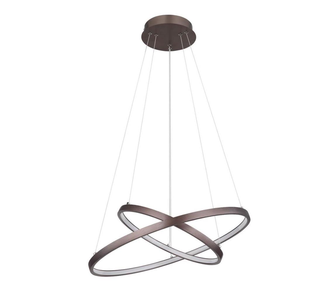 Lustră LED dimabilă pe cablu RALPH 2xLED/21W/230V maro Globo 67192-42BR