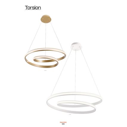 Lustră LED dimabilă pe cablu Redo 01-1794 TORSION LED/29W/230V d. 55 cm bronz