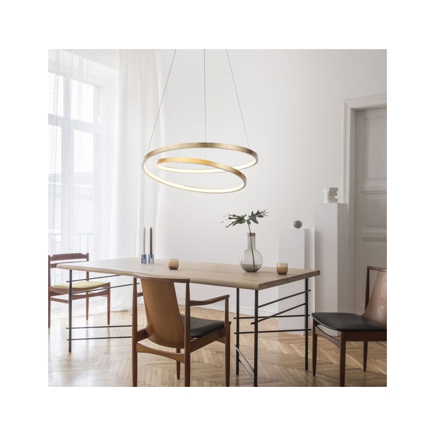 Lustră LED dimabilă pe cablu ROMAN LED/30W/230V aurie Paul Neuhaus 2472-12