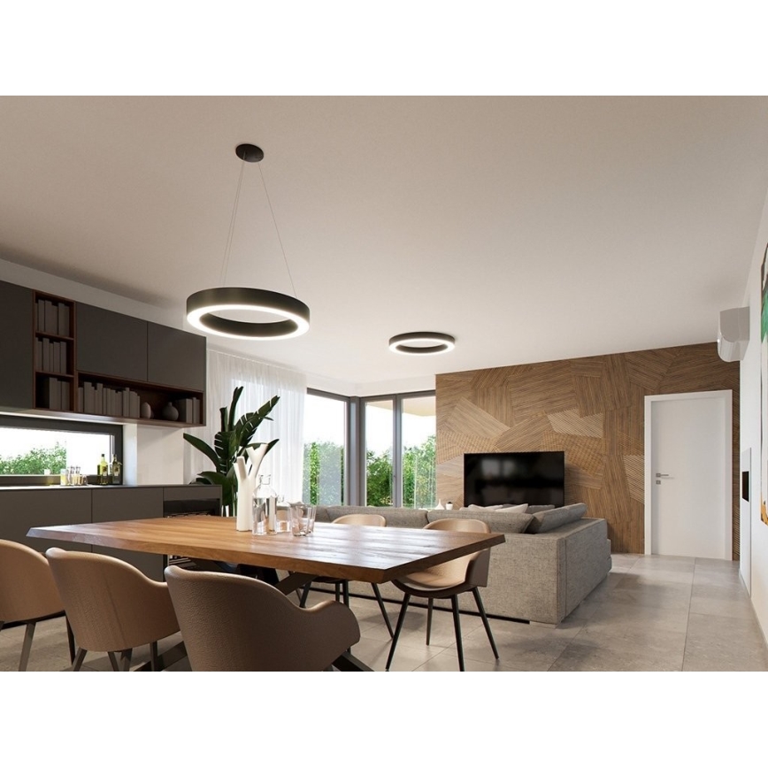 Lustră LED dimabilă pe cablu SATURN LED/50W/230V 3000K/4000K negru LED2