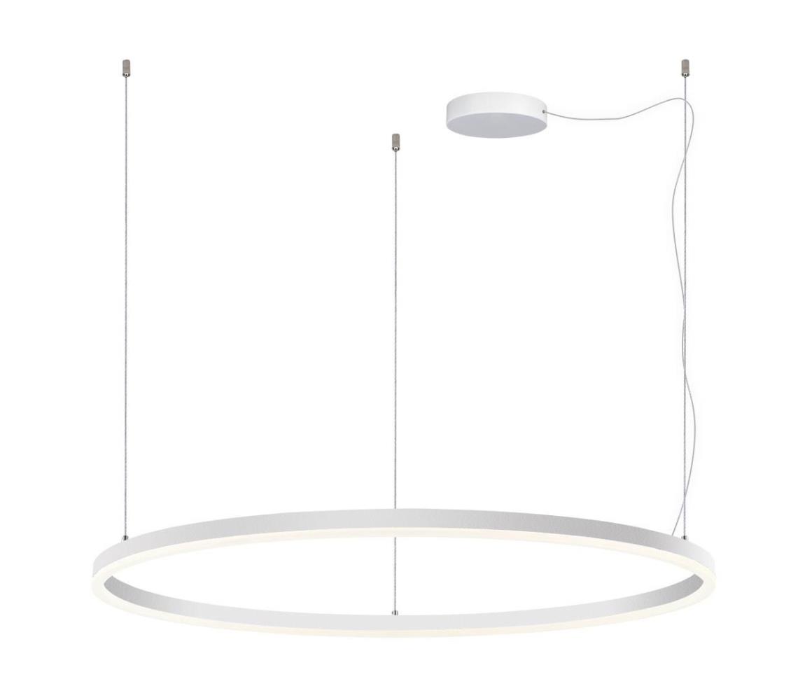 Lustră LED dimabilă pe cablu SATURN LED/80W/230V d. 100 cm alb LED2