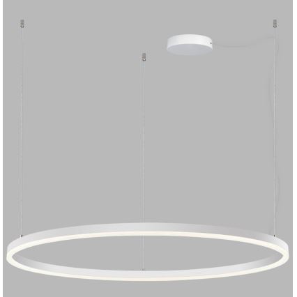 Lustră LED dimabilă pe cablu SATURN LED/80W/230V d. 100 cm alb LED2