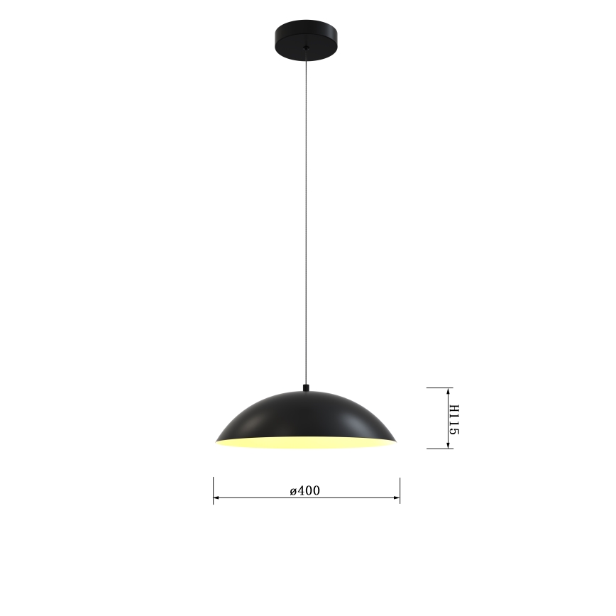 Lustră LED dimabilă pe cablu Wofi 6001-104 ROSCOFF LED/19W/230V negru/auriu