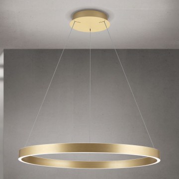Lustră LED dimabilă suspendată pe cablu KOLK LED/80W/230V 2700/3000/4000K Ø 80 cm, auriu