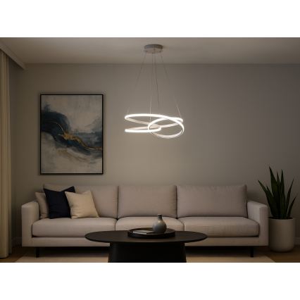 Lustră LED dimabilă suspendată pe cablu LED/90W/230V 3000-6500K Ø 47 cm + telecomandă