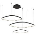 Lustră LED dimabilă suspendată pe cablu LORENZO LED/70W/230V 3000/4000/6000K negru + telecomandă