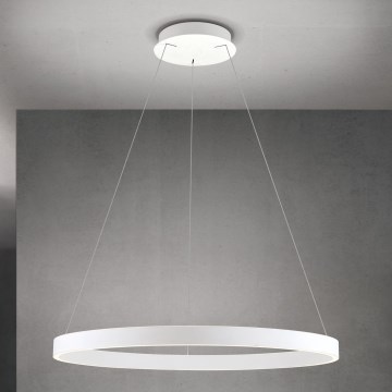 Lustră LED dimerizabilă pe cablu KOLK LED/80W/230V 2700/3000/4000K Ø 80 cm albă