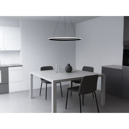 Candelabru LED dimmabil suspendat pe cablu LED/55W/230V 3000-6500K Ø 60 cm + telecomandă