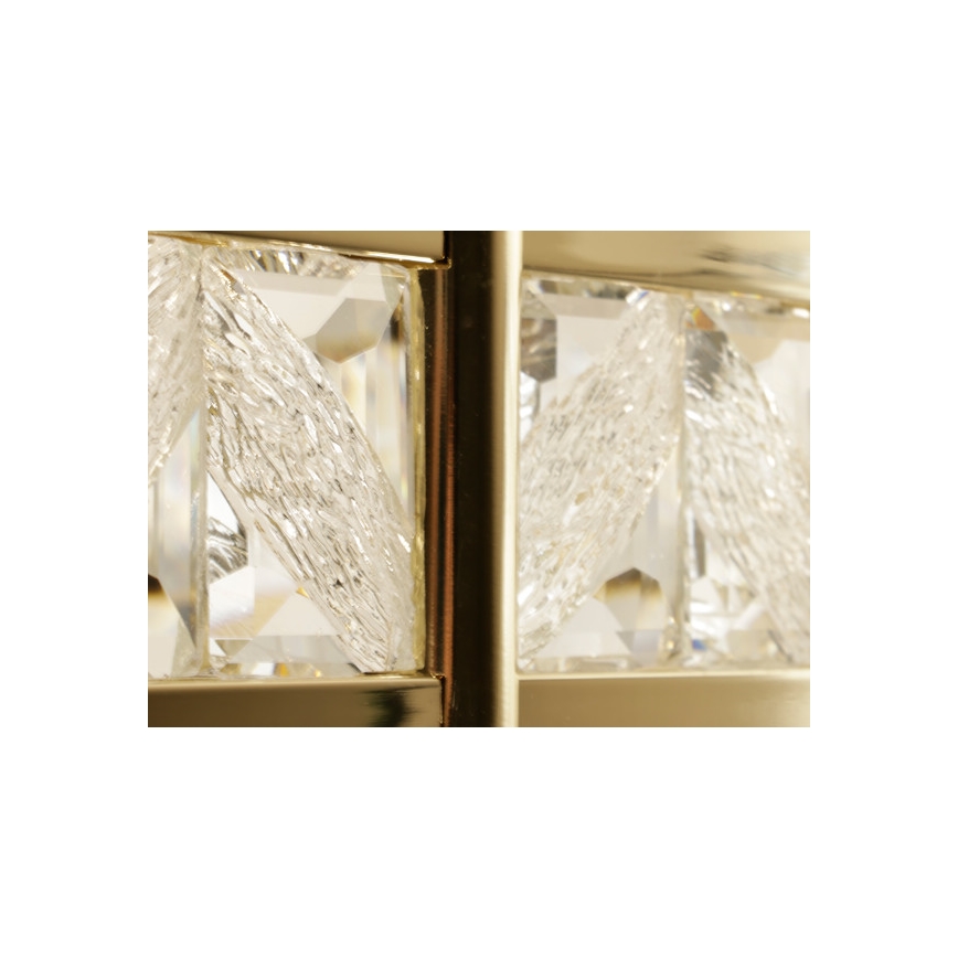 Candelabru cu cristale LED reglabil pe cablu ENRIQUE, 40W, 230V, 3000–6000K, diam. 60 cm, telecomandă inclusă