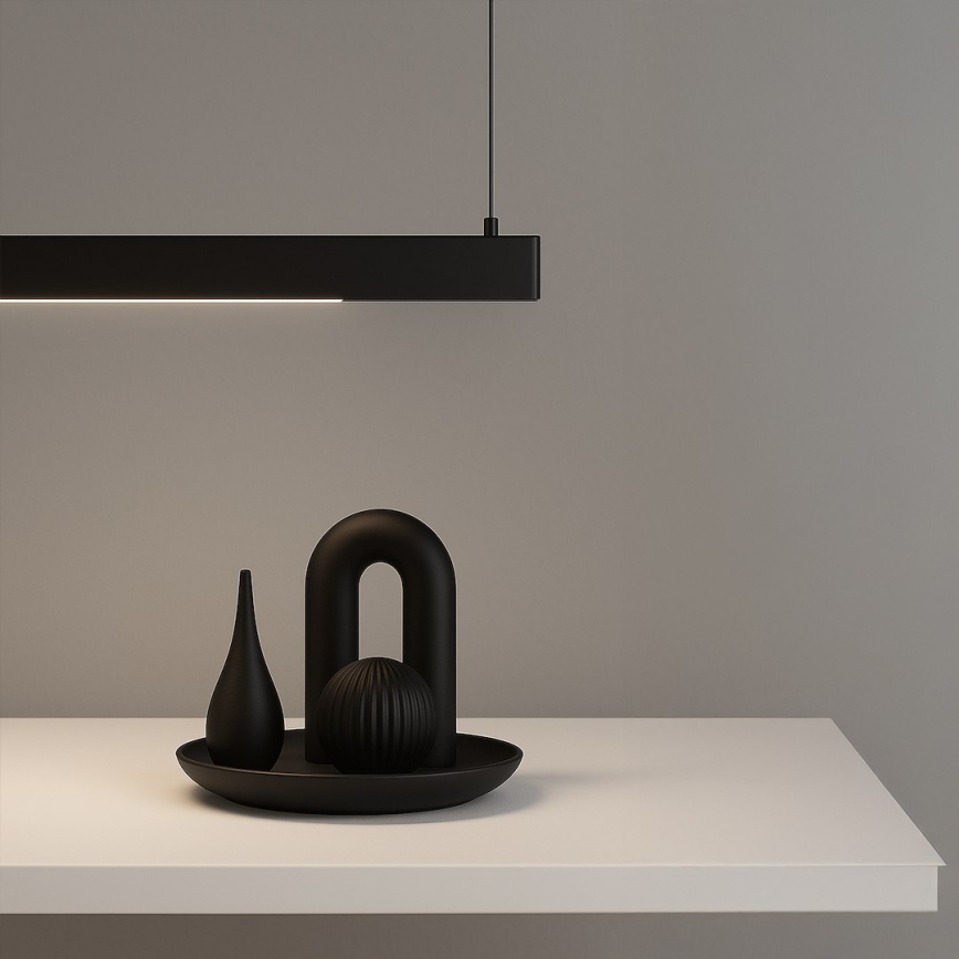 Lustră LED LINEA pe cablu, 36W, 230V, 3000/4000/5700K, CRI 90, negru