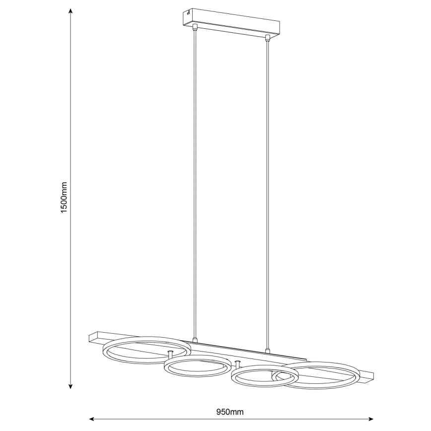 Lustră LED MELISA, suspendată pe cablu, 35W, 230V, finisaj pin