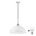 Lustră LED pe cablu 1xE27/60W/230V alb/negru