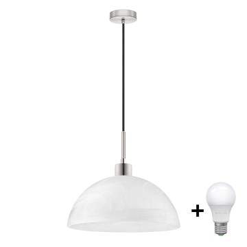 Lustră LED pe cablu 1xE27/60W/230V alb/negru