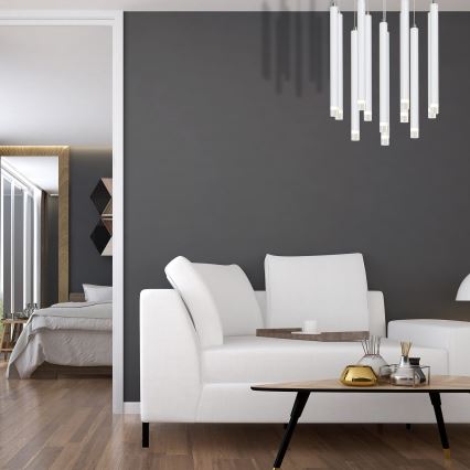 Lustră LED pe cablu ALBA 12xLED/1W/230V albă