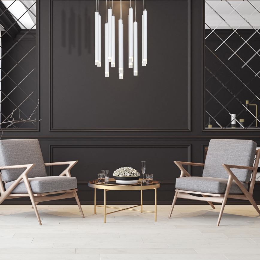 Lustră LED pe cablu ALBA 12xLED/1W/230V albă