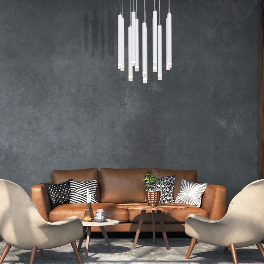 Lustră LED pe cablu ALBA 12xLED/1W/230V albă