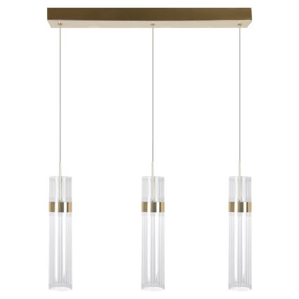 Lustră LED pe cablu AMBIENTE 3xLED/6W/230V 3000/4000/6000K aurie