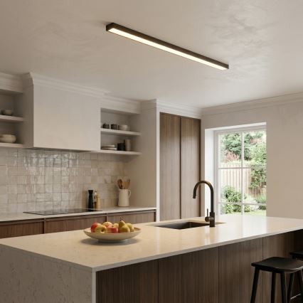 Lustră LED pe cablu/aplicat cu LED/44W/230V 4000K 120 cm negru