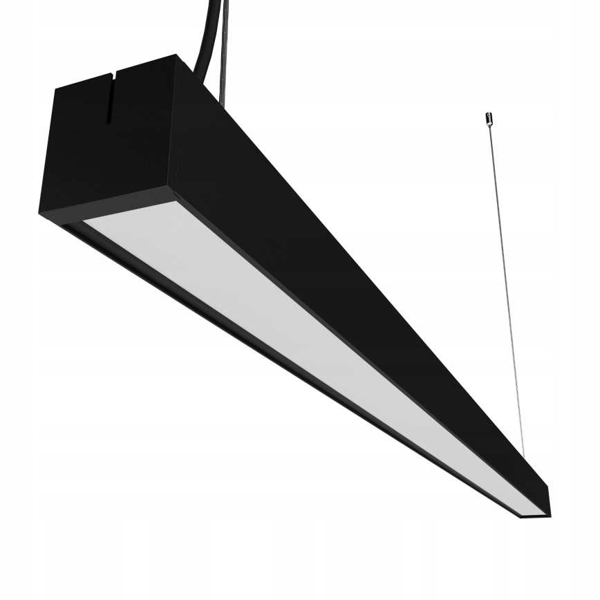 Lustră LED pe cablu/aplicat cu LED/44W/230V 4000K 120 cm negru