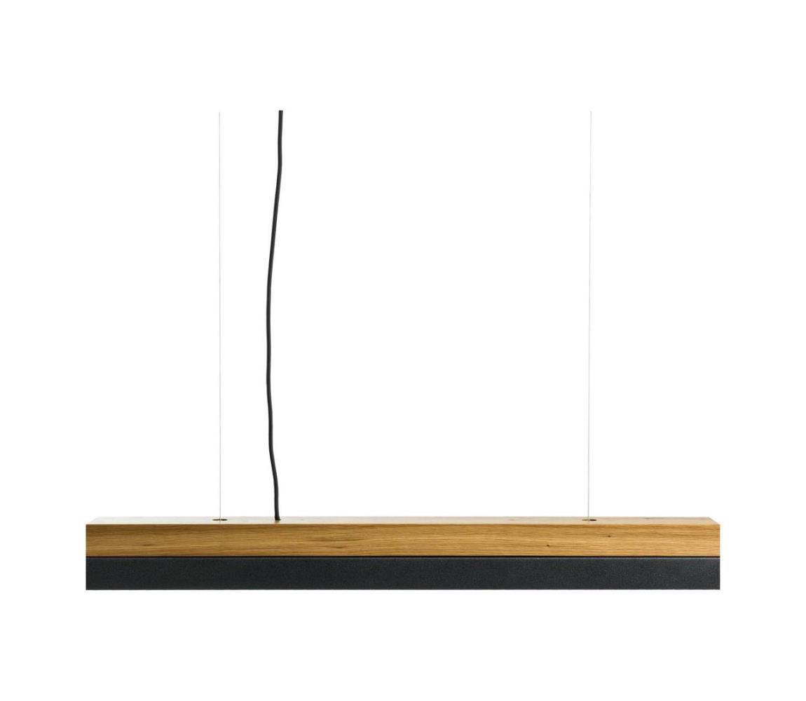 Lustră LED pe cablu APOLLO LED/60W/230V CRI 95 stejar/antracit Esyst