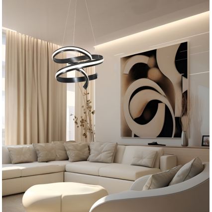 Lustră LED pe cablu AREZIA LED/62W/230V, negru