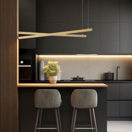 Lustră LED pe cablu Argon 8839 MIAMI LED/74W/230V 3000K auriu