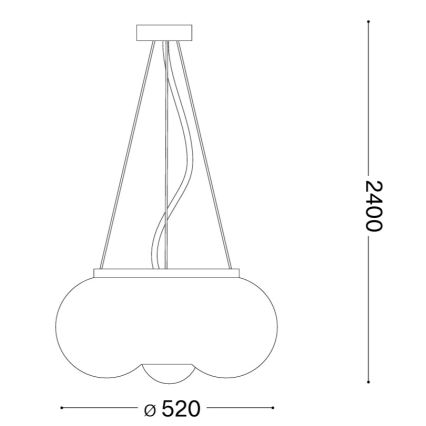 Lustră LED pe cablu ARIZONA 5xGX53/9W/230V Ideal Lux