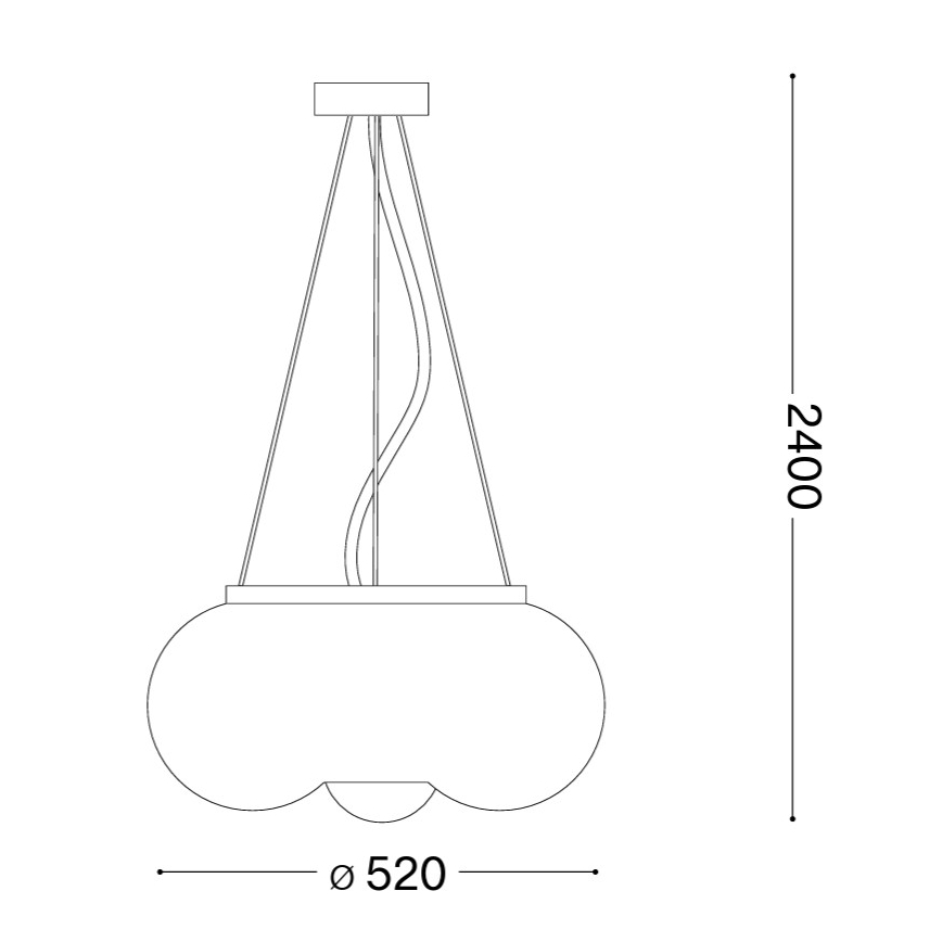 Lustră LED pe cablu ARIZONA 5xGX53/9W/230V Ideal Lux