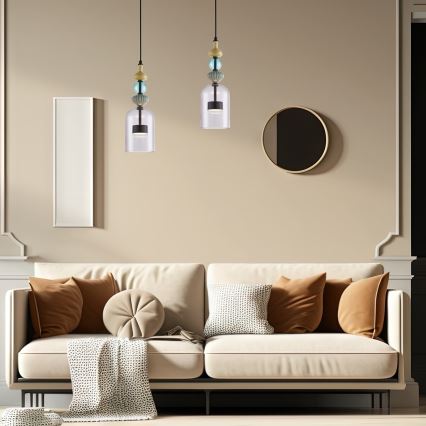 Lustră LED pe cablu ARTE LED/12W/230V d. 13 cm negru