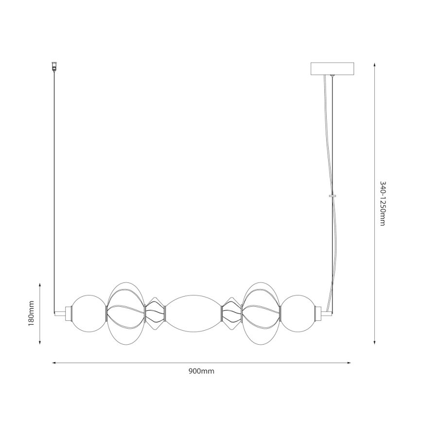 Lustră LED pe cablu ASCOLI LED/24W/230V colorat