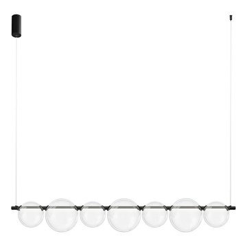 Lustră LED pe cablu ATOLA LED/19W/230V negru/transparent