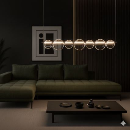 Lustră LED pe cablu ATOLA LED/19W/230V negru/transparent