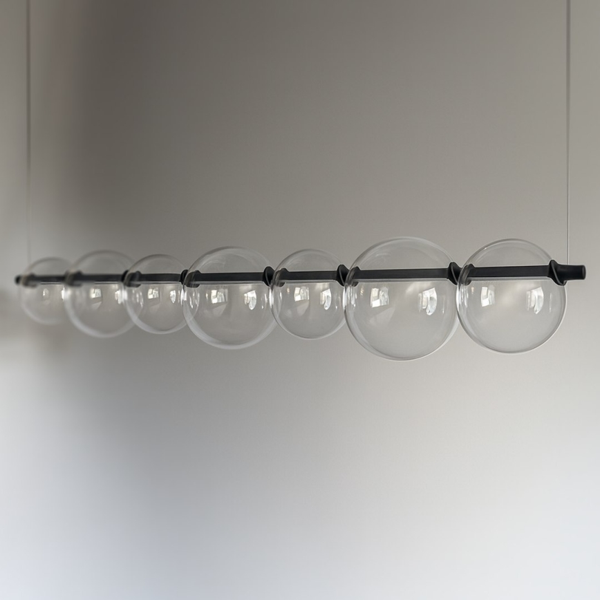 Lustră LED pe cablu ATOLA LED/19W/230V negru/transparent