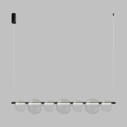 Lustră LED pe cablu ATOLA LED/19W/230V negru/transparent