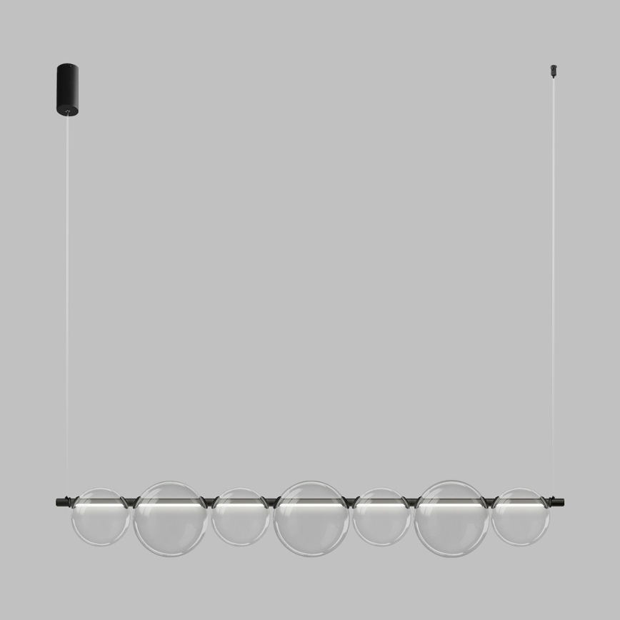 Lustră LED pe cablu ATOLA LED/19W/230V negru/transparent