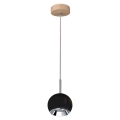 Lustră LED pe cablu BALL WOOD 1xGU10/5W/230V stejar mat