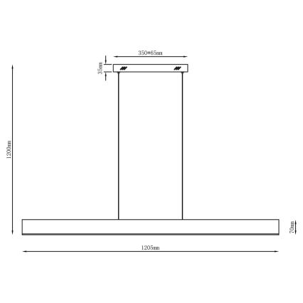 Lustră LED pe cablu BERNADETTA LED/20W/230V 4000K neagră