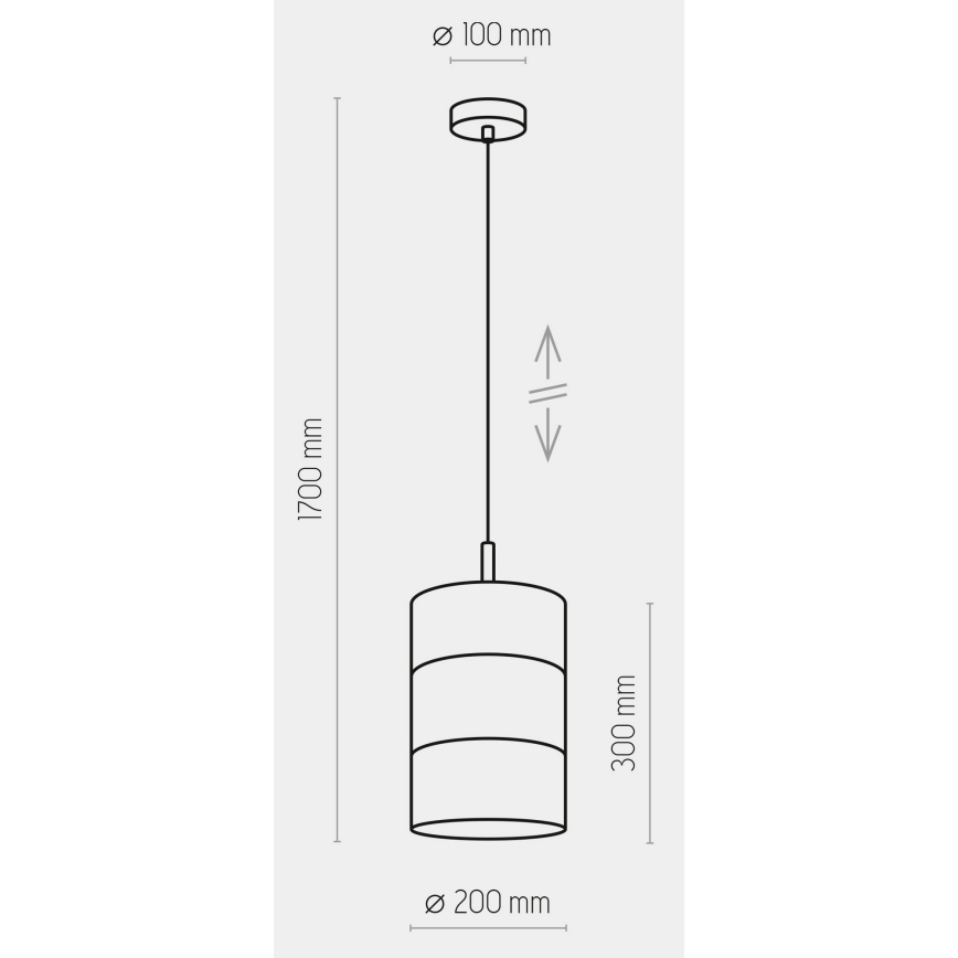 Lustră LED pe cablu BOGART 1xE27/15W/230V alb/auriu