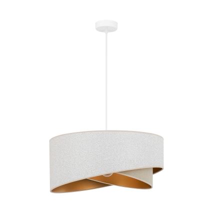 Lustră LED pe cablu Brilagi LYRA 1xE27/15W/230V alb/bej/auriu