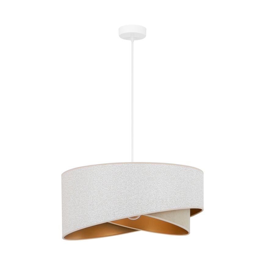 Lustră LED pe cablu Brilagi LYRA 1xE27/15W/230V alb/bej/auriu